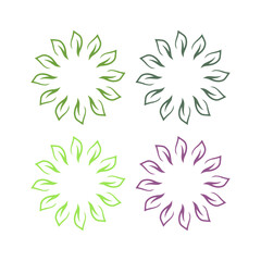 BOTANICAL BIO ECO NATURAL PRODUCT SIGN SYMBOL LOGO VECTOR ISOLATED ON WHITE