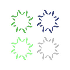 BOTANICAL BIO ECO NATURAL PRODUCT SIGN SYMBOL LOGO VECTOR ISOLATED ON WHITE