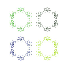 BOTANICAL BIO ECO NATURAL PRODUCT SIGN SYMBOL LOGO VECTOR ISOLATED ON WHITE