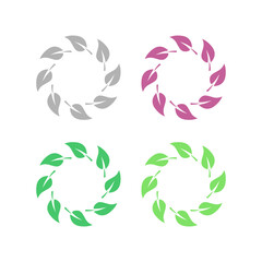 BOTANICAL BIO ECO NATURAL PRODUCT SIGN SYMBOL LOGO VECTOR ISOLATED ON WHITE