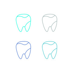 DENTAL CLINIC DENTIS SIGN SYMBOL LOGO VECTOR ISOLATED ON WHITE