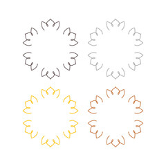 BOTANICAL BIO ECO NATURAL PRODUCT SIGN SYMBOL LOGO VECTOR ISOLATED ON WHITE