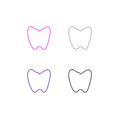 DENTAL CLINIC DENTIS SIGN SYMBOL LOGO VECTOR ISOLATED ON WHITE