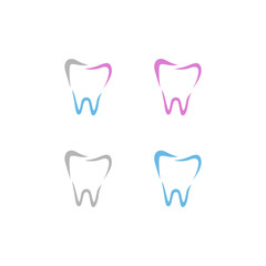 DENTAL CLINIC DENTIS SIGN SYMBOL LOGO VECTOR ISOLATED ON WHITE
