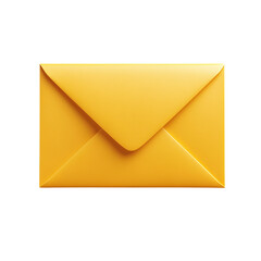 3D Render of a Yellow Envelope: Communication Concept