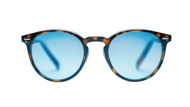 Stylish Tortoise Shell Eyeglasses Blue Tint Lenses Fashion Accessory