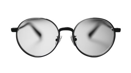 Stylish glasses showcase in minimalistic setting creative photography white background modern aesthetics artistic perspective fashion concept