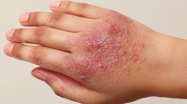 Inflammation of Skin with Allergic Dermatitis on Hand