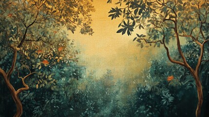 Fototapeta premium Traditional Mughal Wedding Card Design, Invitation template