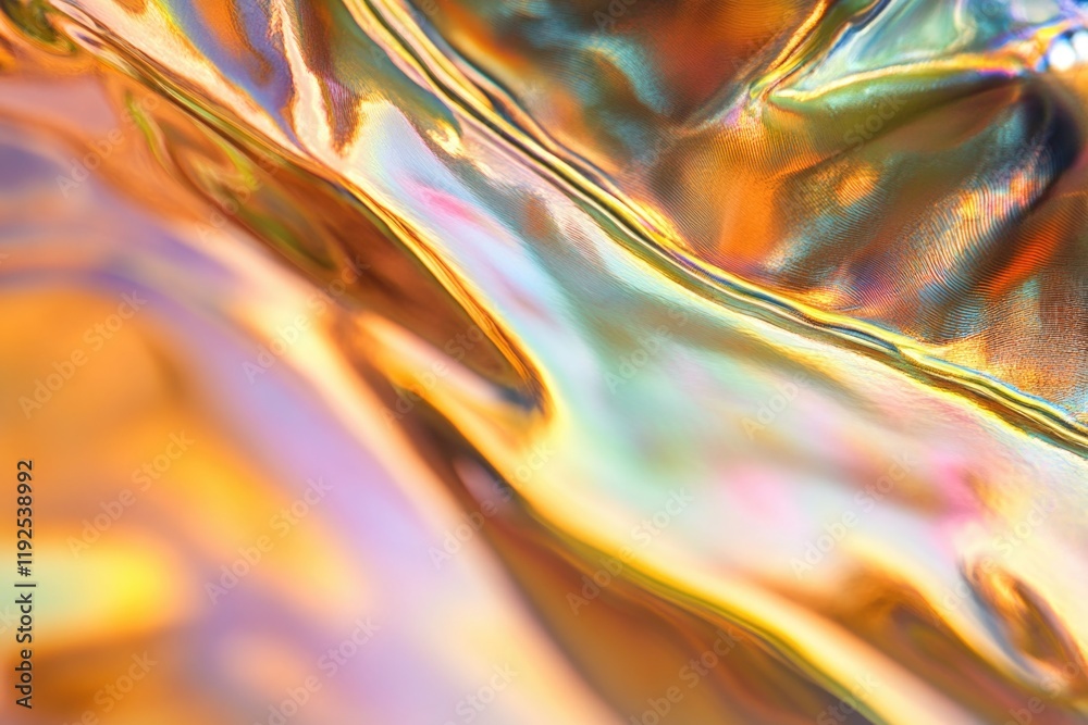 Poster a detailed view of a shiny surface, suitable for use in product design or decoration