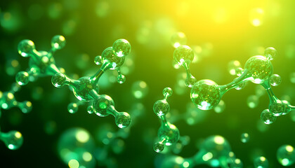 Green hydrogen energy. H2 gas molecules for production of green hydrogen energy. Renewable or sustainable electricity. Clean alternative ecological energy, collage style, with white tones