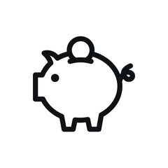 Piggy bank icon.