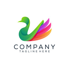 Fototapeta premium swan abstract logo design