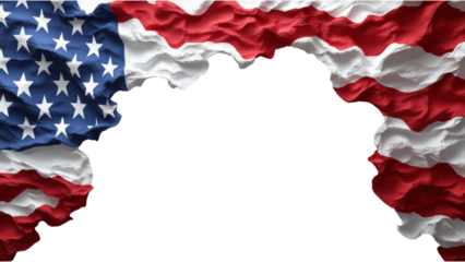 USA Flag Border Patriotism 4th of July American Pride Background