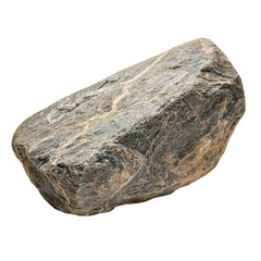 Natural Grey Rock Isolated on White Background for Background Use