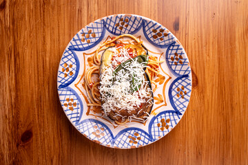 Traditional Sicilian Pasta alla Norma with Rustic Presentation