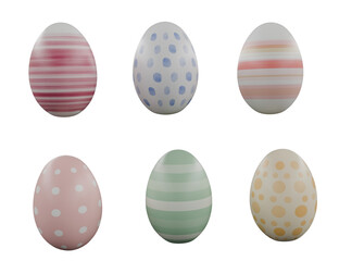 Easter Eggs isolated on white