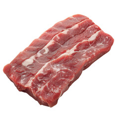 Veal salami isolated on a white background.