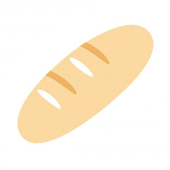 A stylized loaf of bread with three slashes on top, showcasing a simple and minimalist design.
