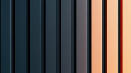 Symmetry gradient concept. Abstract image of vertical lines in various colors showcasing modern architectural design.