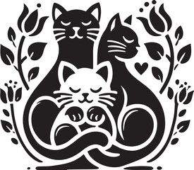 cat with a butterfly