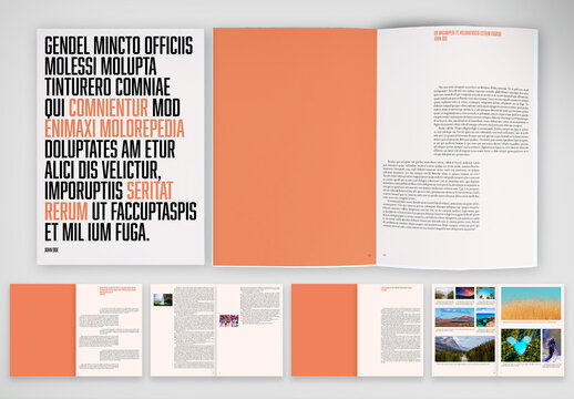 Minimalist Typography Magazine Design with Warm Tones