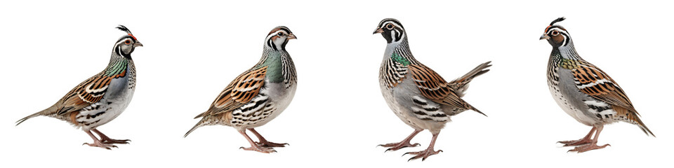 Fototapeta premium A captivating display of various angles of a beautifully illustrated bird