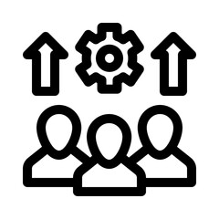 Skill development line icon