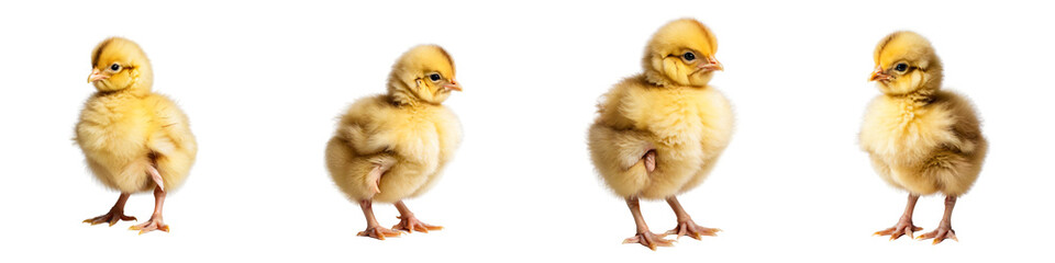 Fototapeta premium adorable chicks showcasing different poses