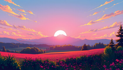 Obraz premium Fresh New Morning, pop-art, with white tones