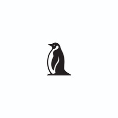 a penguin icon of silhouette vector illustration