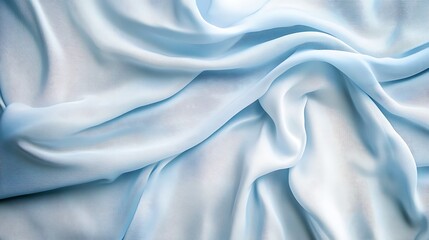 Obraz premium Draped Light Blue Fabric Soft Texture Background
