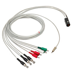 Audio Video cables isolated on white background