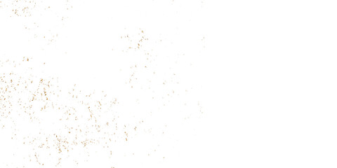 Abstract doted and confetti golden glitter and dust particles splatter on transparent background. Dust golden grunge background. Vector illustration.