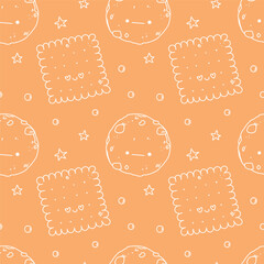 cute seamless pattern with sweets