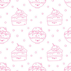 cute seamless pattern with sweets