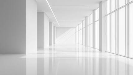 Calm Minimalist Space With Sunlight