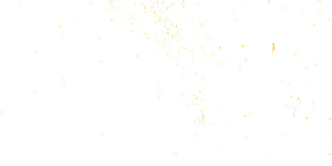 Luxury gold sparkle confetti glitter and zigzag ribbon falling down on transparent background. Vector illustration.