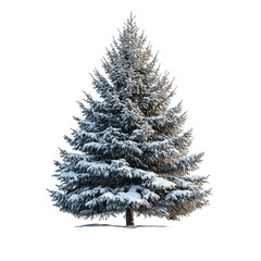 Fototapeta premium Snowy Evergreen Tree Winter Landscape Christmas Holiday Nature