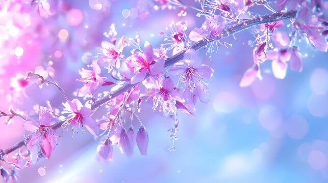 Whimsical Lavender Dreamscape, a soft pastel background filled with enchanting bokeh lights, creating a magical, serene atmosphere.