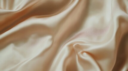 Obraz premium Draped Beige Silk Fabric Showing Soft Curves