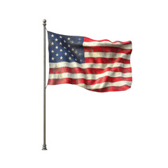 Obraz premium Weathered American Flag Patriotism National Symbol Independence Day
