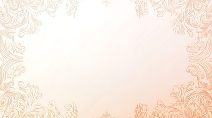 Elegant Peach Floral Frame Background Design