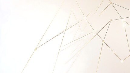 Abstract Gold Lines And Nodes Design