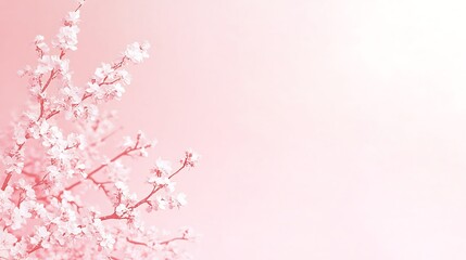 Obraz premium Delicate white blossoms on a pink background