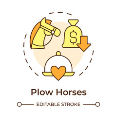 Puzzles dishes multi color concept icon. High profit with low popularity. Menu engineering matrix. Round shape line illustration. Abstract idea. Graphic design. Easy to use in presentation