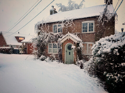 country Cottage in the snow