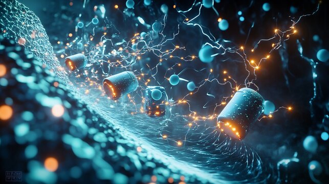 Detailed depiction of galvanic cells electrochemistry illustrating energy generation through electron flow and chemical transformations