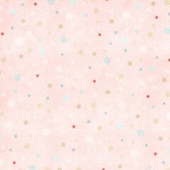 Seamless floral background fabric with ditsy and daisy pattern