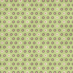 Seamless floral background fabric with ditsy and daisy pattern